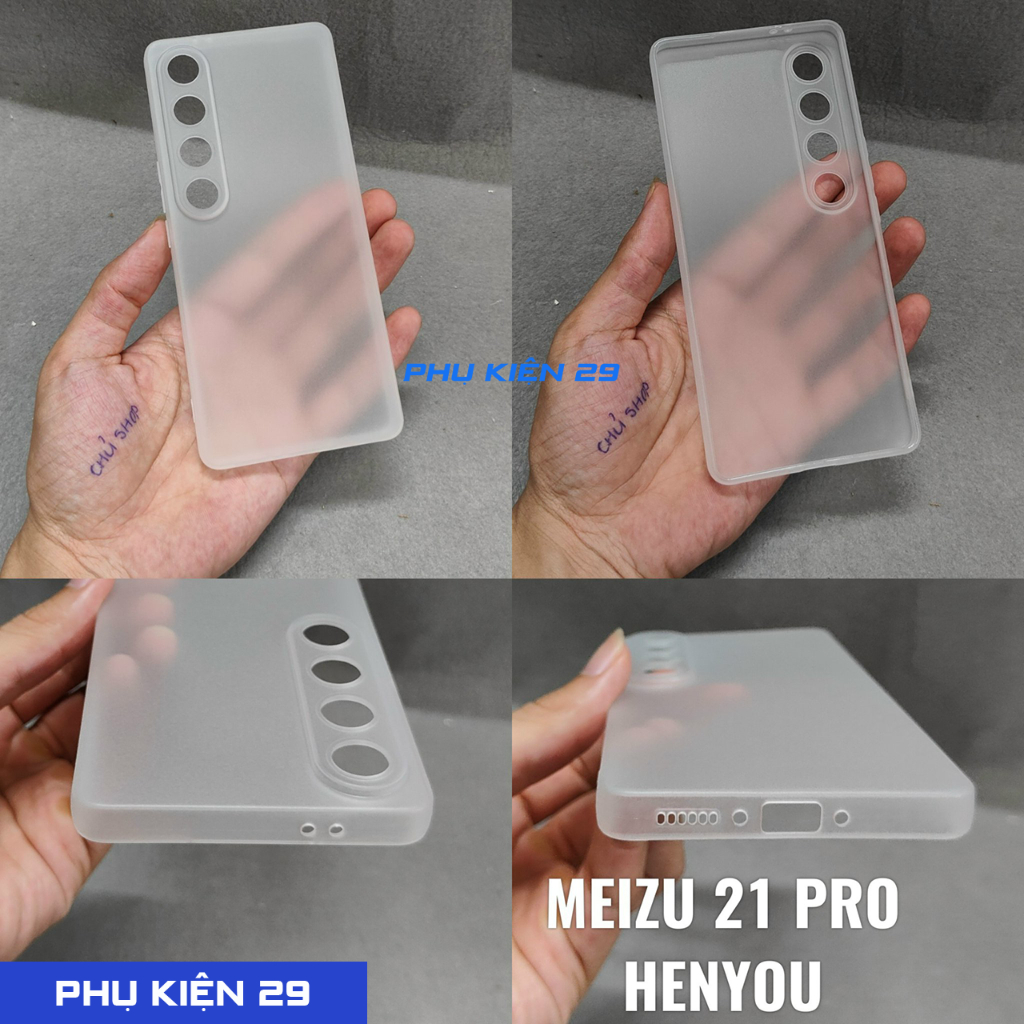 [MEIZU 21 Pro] Ốp lưng silicon dẻo nhám cao cấp Henyou