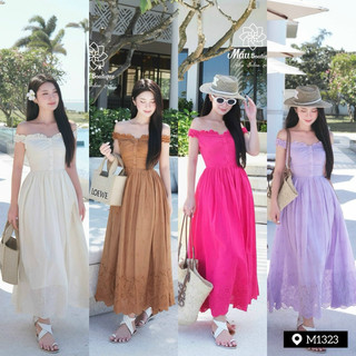 Váy thô thêu trễ vai (1323) Size : S | M | L  | XL 590k