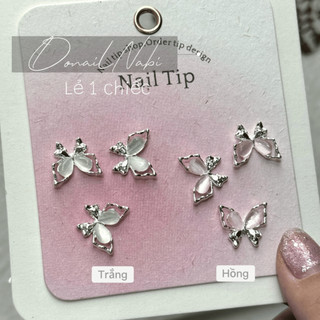 Charm bướm cánh ngọc đính móng lẻ 1 chiếc
