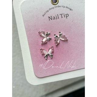 Charm bướm cánh ngọc đính móng lẻ 1 chiếc