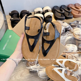 Giày sandan kẹp ngón mũi tròn da mềm(S0065)