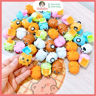 Đồ chơi xe lên dây cót hình thú mini chất liệu nhựa ABS an toàn cho bé