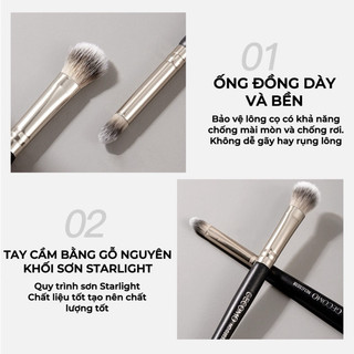 (HOẢ TỐC) Cọ Đánh Phấn Mắt Hai Đầu GECOMO Eyeshadow Brush