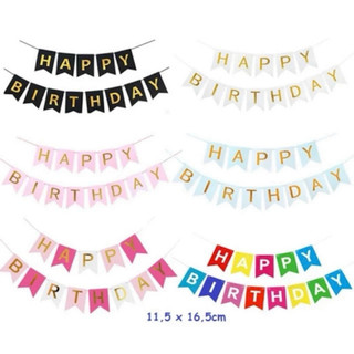 Dây chữ happy birthday đuoi cá trang trí sinh nhật