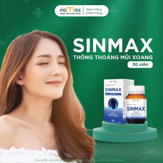 Viên uống Sinmax (Hộp 30 viên) hỗ trợ giảm nhanh viêm xoang, viêm mũi dị ứng, thoáng đường thở