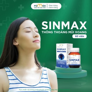 Viên uống Sinmax (Hộp 60v) hỗ trợ giảm nhanh viêm xoang, viêm mũi dị ứng, thoáng đường thở