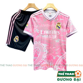 Quần Áo Bóng Đá Đồ Đá Banh Real Hồng Rồng 2023 2024 Thun Lạnh Cao Cấp Thể Thao Đương Đại