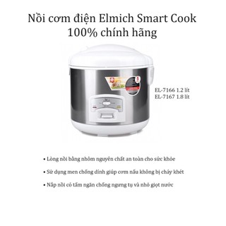Nồi cơm điện elmich smart cook el-7167 1.8 lít - el-7166 1.2 lít