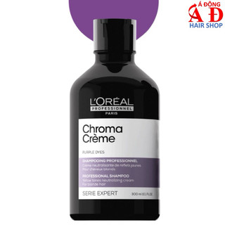 Dầu gội tím Loreal Silver Chroma khử vàng cho tóc nhuộm xám trắng bạch kim 300ml (SPAIN)