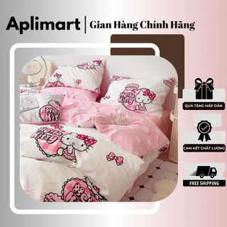 Bộ Chăn Ga Gối Cotton Living - 100% Cotton Mềm Mịn , Thoáng Mát Hoạ Tiết Siêu Yêu