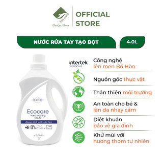 Nước rửa tay hữu cơ hương quế 4000ml ecocare ,rửa tay diệt khuẩn dưỡng ẩm