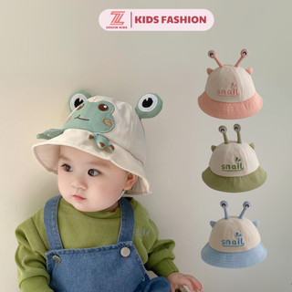 Mũ Cụp Trẻ Em Mũ Bucket Mũ Vành Hình Mắt Ốc Sên Snail Dễ Thương Cưng Xỉu Cho Bé Trai Bé Gái từ 6 tháng đến 2 tuổi