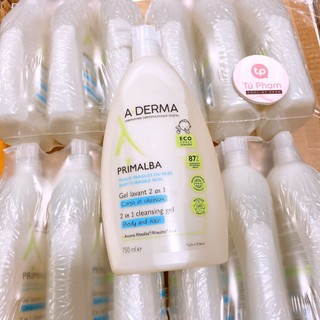 Sữa Tắm Gội Cho Bé A-Derma Primalba Cleansing Gel 2 En 1