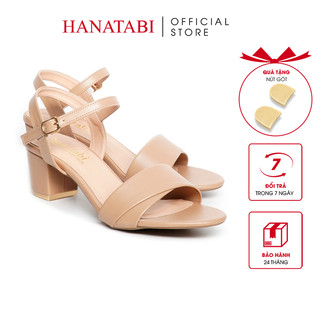 Giày Sandal Nữ Cao Gót 5cm Hanatabi Quai 1 Xếp Hậu C Đế TA Bigsize Cao Cấp (35-41) Mã HNSDG5F928