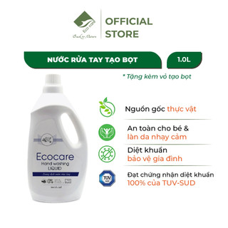 Nước Rửa Tay Hữu Cơ Chiết Xuất Bồ Hòn Tinh Dầu Quế 1000ml ECOCARE, An Toàn Với Trẻ Nhỏ Và Mẹ Bầu