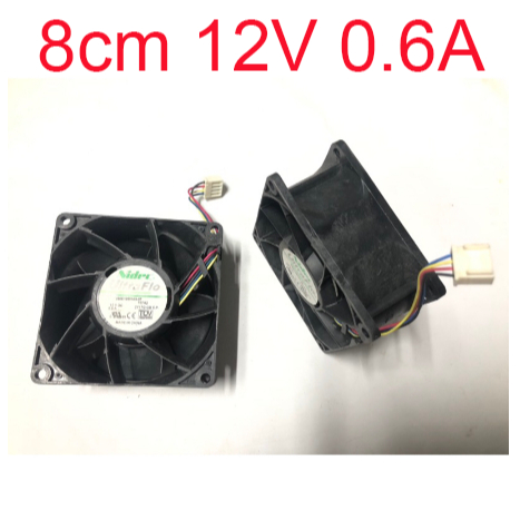 Quạt tản nhiệt NIDEC 8cm 12V 0.6A có jack cắm