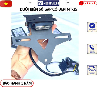 _đuôi biển số mt15,đuôi biển số gập mt15,đuôi biển số gập có đèn soi biển mt15,mbiker
