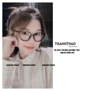 Gọng kính cận nữ mắt mèo nhựa dẻo chống lóa 2360 - thanhthao eyewear