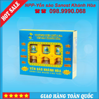 Nước Yến Sào Khánh Hòa Sanvinest 🍄CHÍNH HÃNG🍄Không Đường Dành Cho Người Cao Tuổi 70Ml, Hộp 6 Lọ - 096H6