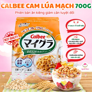 【MỚI T3/2025】Ngũ cốc Calbee ăn kiêng giảm cân Nhật Bản mix hoa quả trái cây sữa chua dùng ăn sáng - CAM LÚA MẠCH 700g