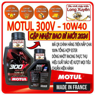 Nhớt motul 300v 10w40 100% tổng hợp ester core