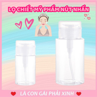 Lọ chiết tonner mỹ phẩm đi du lịch chai đựng cồn chất liệu nhựa có vòi nhấn dung tích 100ml và 200ml