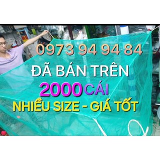 17 Size Mùng (dèo-vèo) lưới rọ xanh nuôi cá,ếch...CÓ NẮP ĐẬY