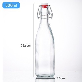 Chai Thủy Tinh Tròn Nắp Bật 500ml