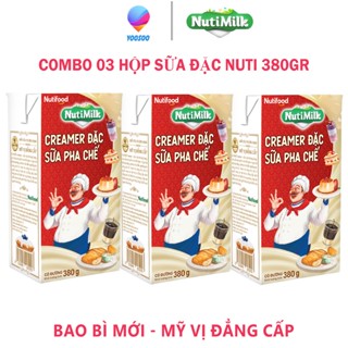 Combo 05 Hộp 380G Creamer Sữa Đặc Pha Chế NUTIMILK - NUTIFOOD - YOOSOO