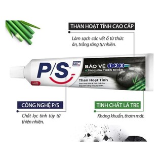 Kem đánh răng P/S than hoạt tính (3 cây x230g)