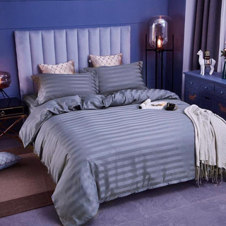 Bộ Chăn Drap Gối COTTON SỌC 3F Vải Cotton Lụa Bóng Hàng Chuyên Cho Gia Đình Và Khách Sạn