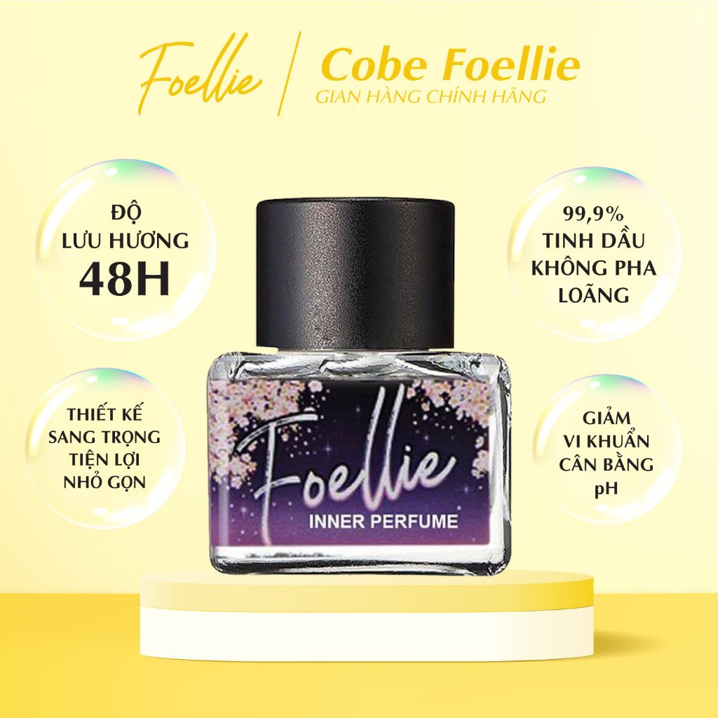 Nước Hoa Vùng Kín FOELLIE Hàn Quốc Cao Cấp, Mùi Hương Mát Mẻ, Làm Sạch Vùng Da Nhạy Cảm, Thanh Khiết 5ml