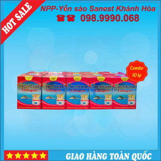 [Combo 10 lọ] Nước Yến sào Khánh Hòa Sanvinest  Collagen đóng lọ 70ml - 770