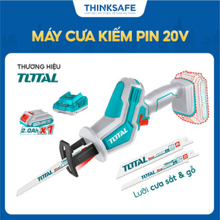 Máy cưa kiếm Total dùng pin 20V cho máy cưa kiếm pin 20V Máy cưa cầm tay, Cưa gỗ 65mm và cưa sắt 8mm - Thinksafe