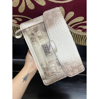 Clutch nam da cá sấu size 26-17-6