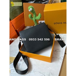 Túi đeo chéo nam nữ unisex dáng cặp đen trơn fullbox super size 26 takeoff Messenger Aerogram size 23 s26 LV Smano bags