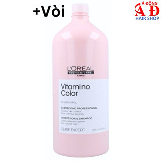 Dầu gội giữ màu tóc nhuộm L'oreal Serie Expert Resveratrol Vitamino color shampoo 1500ml - New 2021