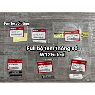 Tem thông số wave 125i zin thailand