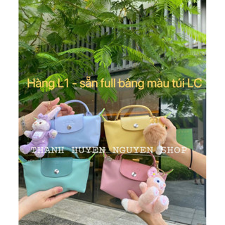 [Hàng l1 - kèm dây đeo chéo] Túi xách nữ mini Longch vải dù kèm dây đeo full bảng màu size 17cm vừa đt