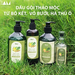 Dầu gội bồ kết thảo dược ngăn rụng tóc ngăn gàu kích thích mọc tóc cho tóc óng ả mềm mượt 500ml
