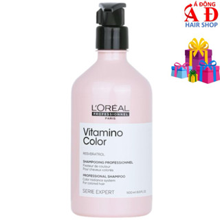 DẦU GỘI LOREAL VITAMINO COLOR RESVERATROL GIỮ MÀU TÓC NHUỘM PHAI, MỀM MƯỢT 500ML