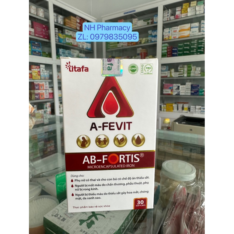 VIÊN BỔ SẮT A - FEVIT Hộp 30 viên