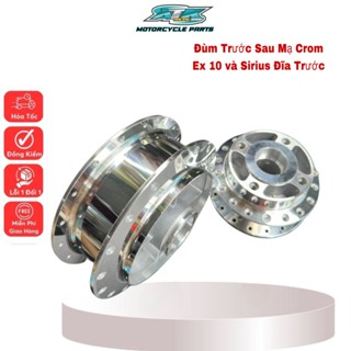  Cặp Đùm Xe Máy Mạ Crom Lắp Xe Sirius Rc110 Đĩa Trước Và Xe Exciter 135 Đời  2006 - 2010  Phụ Tùng 