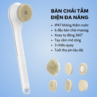 Bàn chải tắm Điện đa năng Winci, tiêu chuẩn công thái học, chống nước IPX7 tân tiến