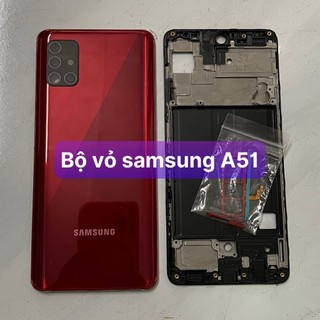 bộ xương vỏ samsung A51 ,kèm khay sim,phím,kính camera