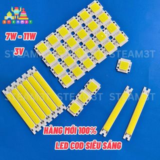 Bóng chip led cob 3v siêu sáng 6500k, 6w 11w đèn năng lượng mặt trời cob hạt đèn 3v - 3.7v công suất cao - lk0769