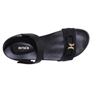 Sandal đế bằng nữ Bita's SYN.290 (Beige + Đen + Trắng)