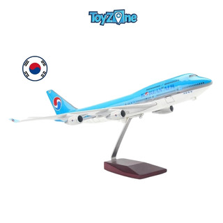 Mô hình máy bay Korean Air Boeing B747 47cm lắp ráp có đèn Everfly
