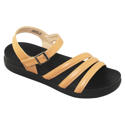 Sandal đế bằng nữ Bita's SHANA.06 (Beige + Đen + Xanh biển)