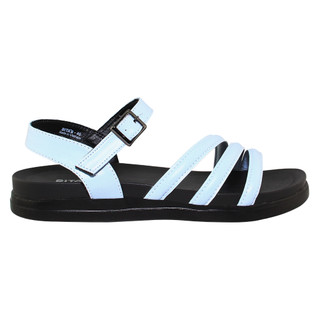 Sandal đế bằng nữ Bita's SHANA.06 (Beige + Đen + Xanh biển)